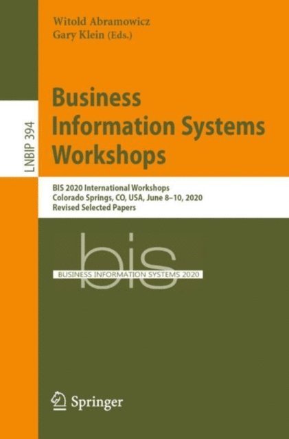 Gary Klein, Witold Abramowicz - Business Information Systems Workshops, E-bok