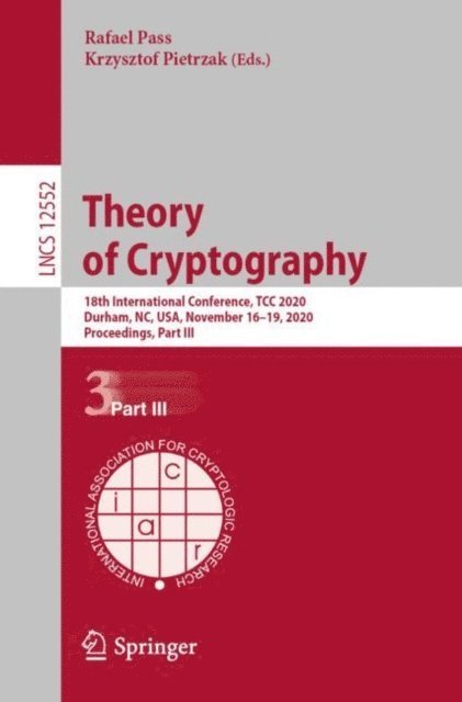Krzysztof Pietrzak, Rafael Pass - Theory of Cryptography, E-bok