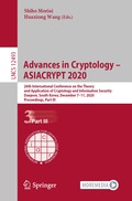 Advances in Cryptology - ASIACRYPT 2020