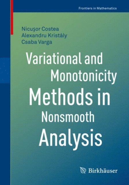 Csaba Varga, Alexandru Kristaly, Nicusor Costea - Variational and Monotonicity Methods in Nonsmooth Analysis, E-bok