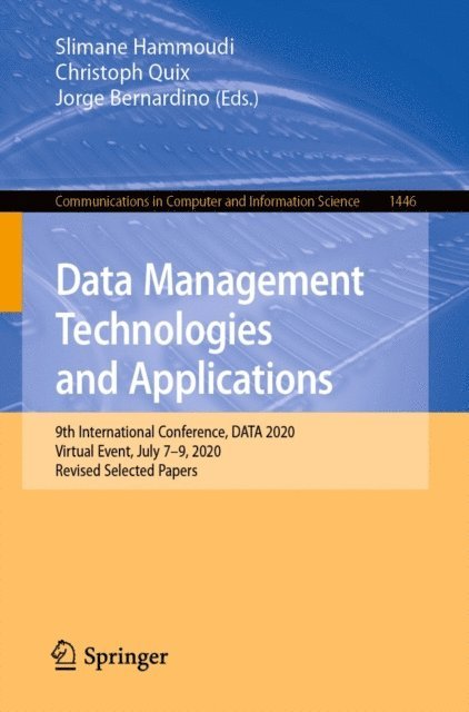 Jorge Bernardino, Christoph Quix, Slimane Hammoudi - Data Management Technologies and Applications, E-bok