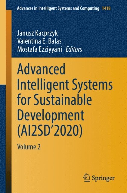 Mostafa Ezziyyani, Valentina E. Balas, Janusz Kacprzyk - Advanced Intelligent Systems for Sustainable Development (AI2SD'2020), E-bok