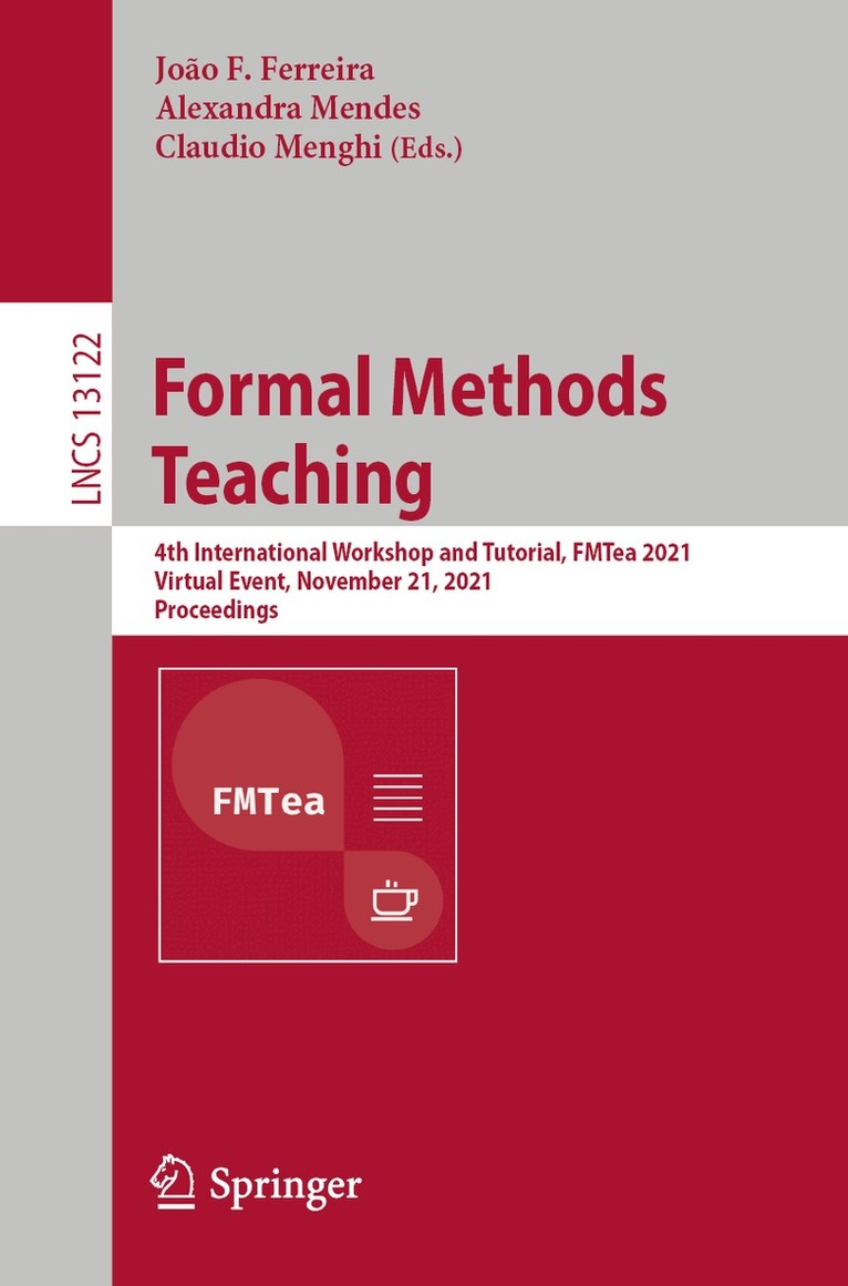 João F. Ferreira, Alexandra Mendes, Claudio Menghi - Formal Methods Teaching, Häftad