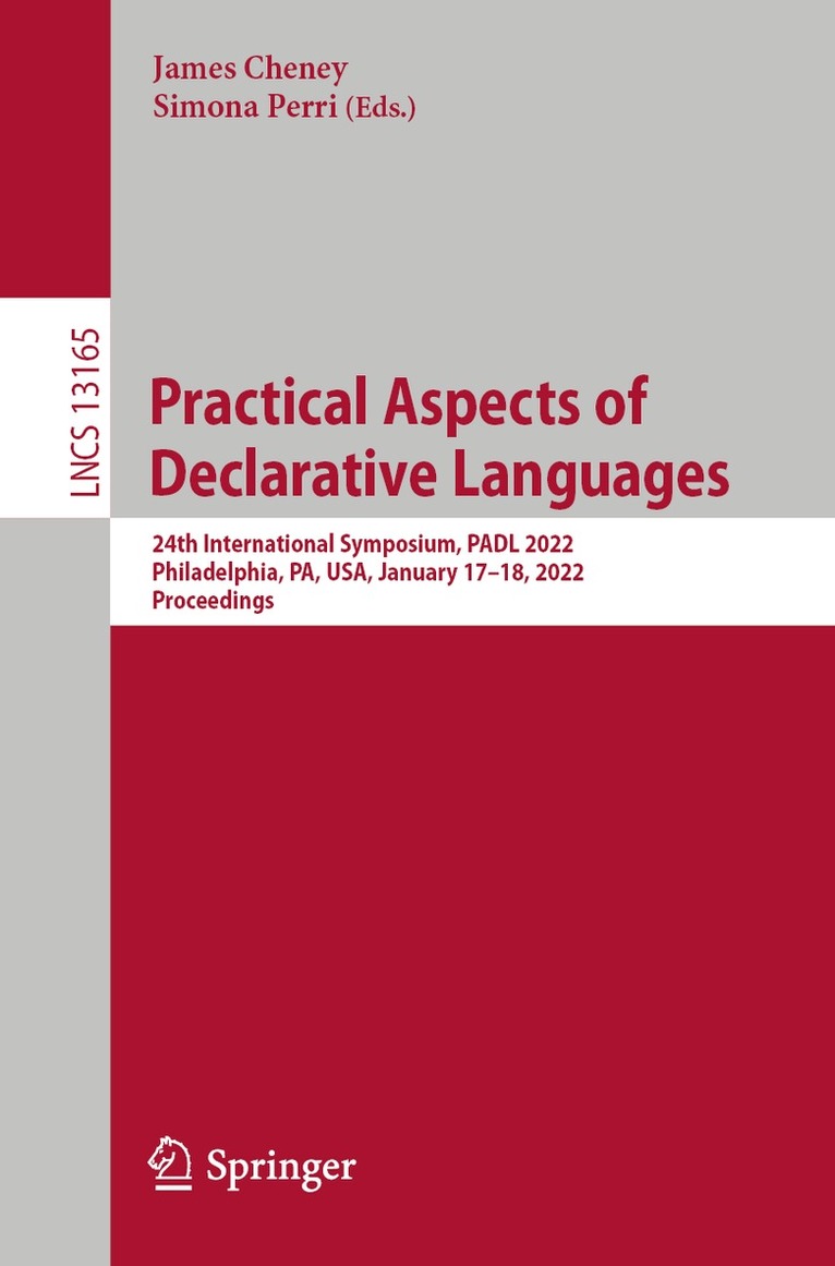 James Cheney, Simona Perri - Practical Aspects of Declarative Languages, Häftad