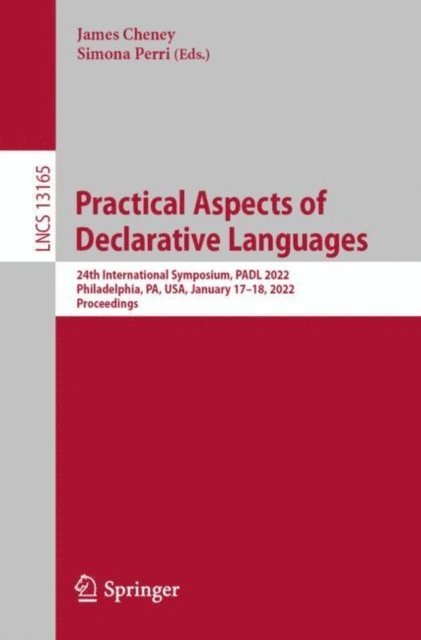 Simona Perri, James Cheney - Practical Aspects of Declarative Languages, E-bok