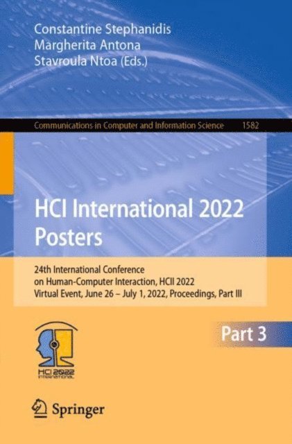 Stavroula Ntoa, Margherita Antona, Constantine Stephanidis - HCI International 2022 Posters, E-bok