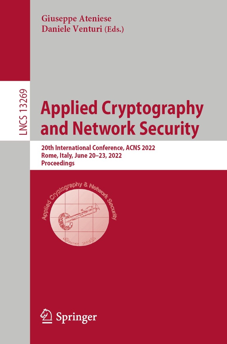 Giuseppe Ateniese, Daniele Venturi - Applied Cryptography and Network Security, Häftad