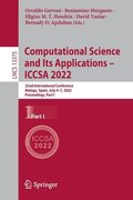 Computational Science and Its Applications  ICCSA 2022