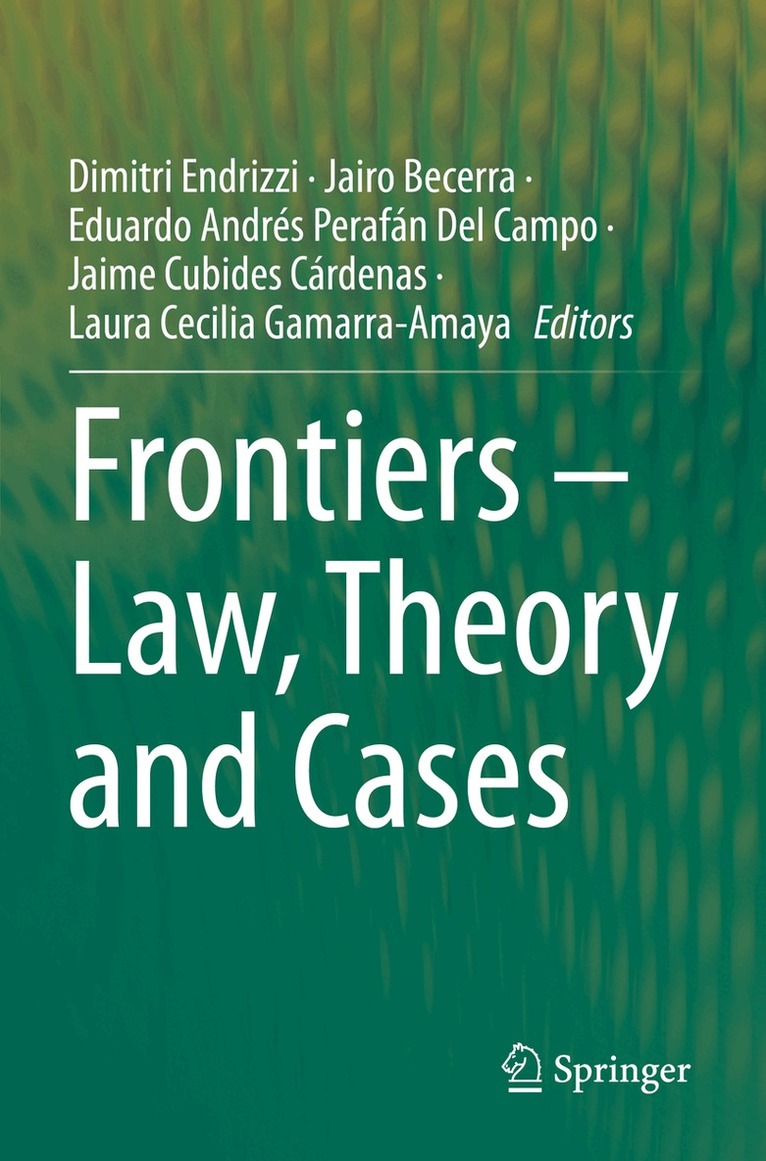 Dimitri Endrizzi, Jairo Becerra, Eduardo Andrés Perafán Del Campo, Jaime Cubides Cárdenas, Laura Cecilia Gamarra-Amaya - Frontiers – Law, Theory and Cases, Häftad