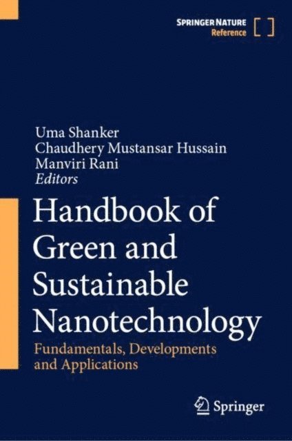 Manviri Rani, Chaudhery Mustansar Hussain, Uma Shanker - Handbook of Green and Sustainable Nanotechnology, E-bok