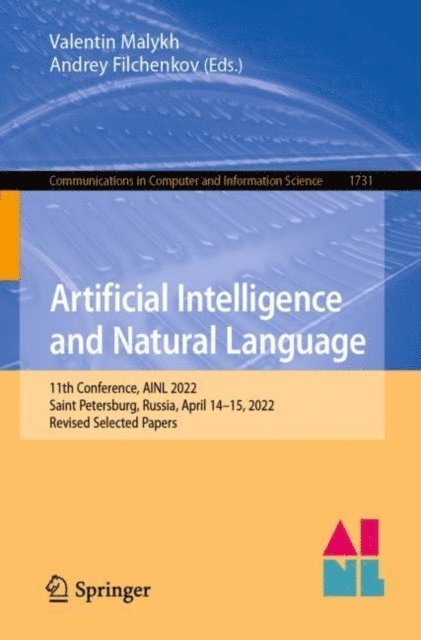 Andrey Filchenkov, Valentin Malykh - Artificial Intelligence and Natural Language, E-bok