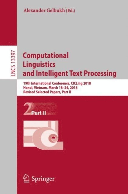 Alexander Gelbukh - Computational Linguistics and Intelligent Text Processing, E-bok