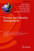 Privacy and Identity Management