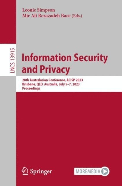 Mir Ali Rezazadeh Baee, Leonie Simpson - Information Security and Privacy, E-bok