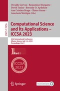 Computational Science and Its Applications  ICCSA 2023