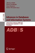 Advances in Databases and Information Systems