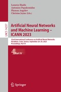 Artificial Neural Networks and Machine Learning - ICANN 2023