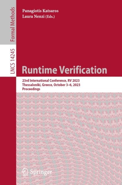 Laura Nenzi, Panagiotis Katsaros - Runtime Verification, E-bok