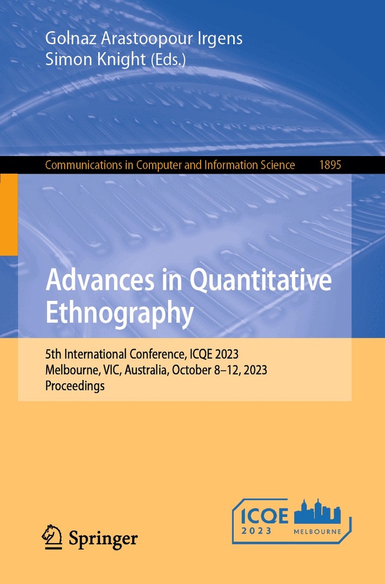 Golnaz Arastoopour Irgens, Simon Knight - Advances in Quantitative Ethnography, Häftad