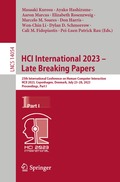 HCI International 2023 - Late Breaking Papers