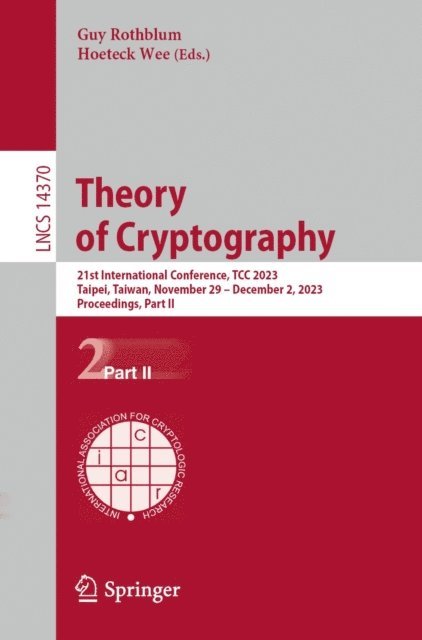 Hoeteck Wee, Guy Rothblum - Theory of Cryptography, E-bok