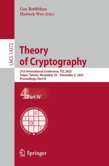 Hoeteck Wee, Guy Rothblum - Theory of Cryptography, E-bok