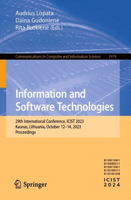 Rita Butkiene, Daina Gudoniene, Audrius Lopata - Information and Software Technologies, E-bok