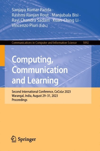 Vincenzo Piuri, Kuan-Ching Li, Ravi Chandra Sadam, Manjubala Bisi, Rashmi Ranjan Rout, Sanjaya Kumar Panda - Computing, Communication and Learning, E-bok