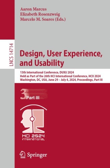 Marcelo M. Soares, Elizabeth Rosenzweig, Aaron Marcus - Design, User Experience, and Usability, E-bok
