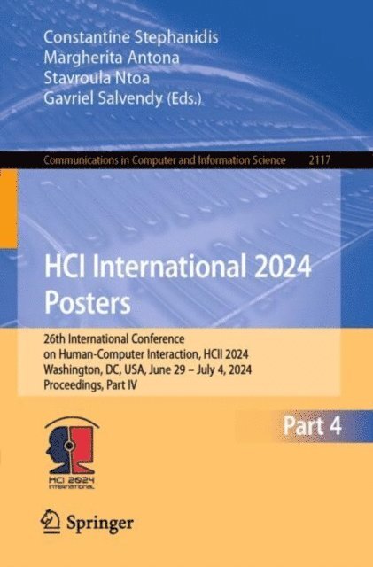 Gavriel Salvendy, Stavroula Ntoa, Margherita Antona, Constantine Stephanidis - HCI International 2024 Posters, E-bok