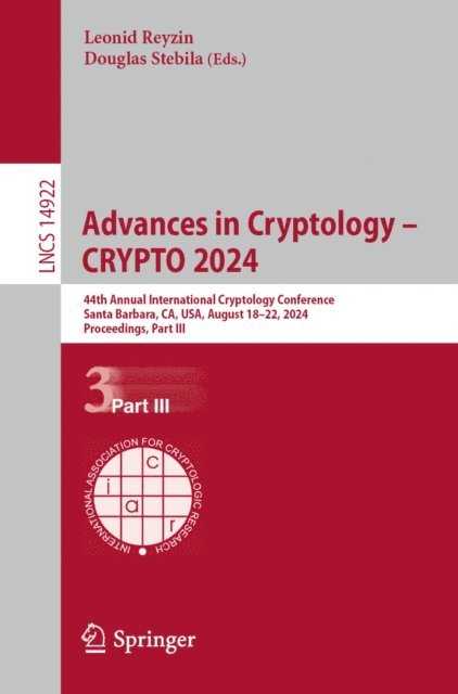 Douglas Stebila, Leonid Reyzin - Advances in Cryptology - CRYPTO 2024, E-bok