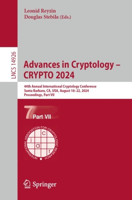 Douglas Stebila, Leonid Reyzin - Advances in Cryptology - CRYPTO 2024, E-bok