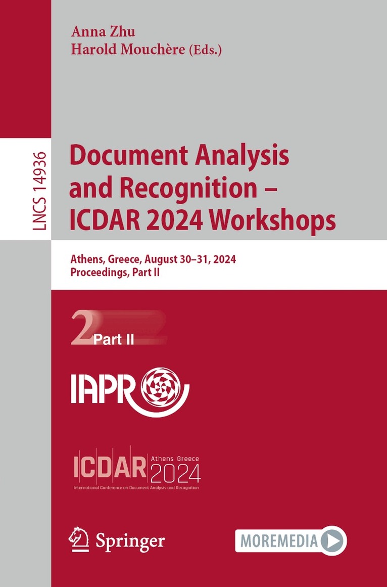 Harold Mouchère, Anna Zhu - Document Analysis and Recognition – ICDAR 2024 Workshops, Häftad