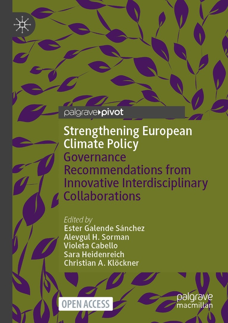 Ester Galende Sánchez, Alevgul H. Sorman, Violeta Cabello, Sara Heidenreich, Christian A. Klöckner - Strengthening European Climate Policy, Häftad. Tillgänglighet: Lägg i varukorg