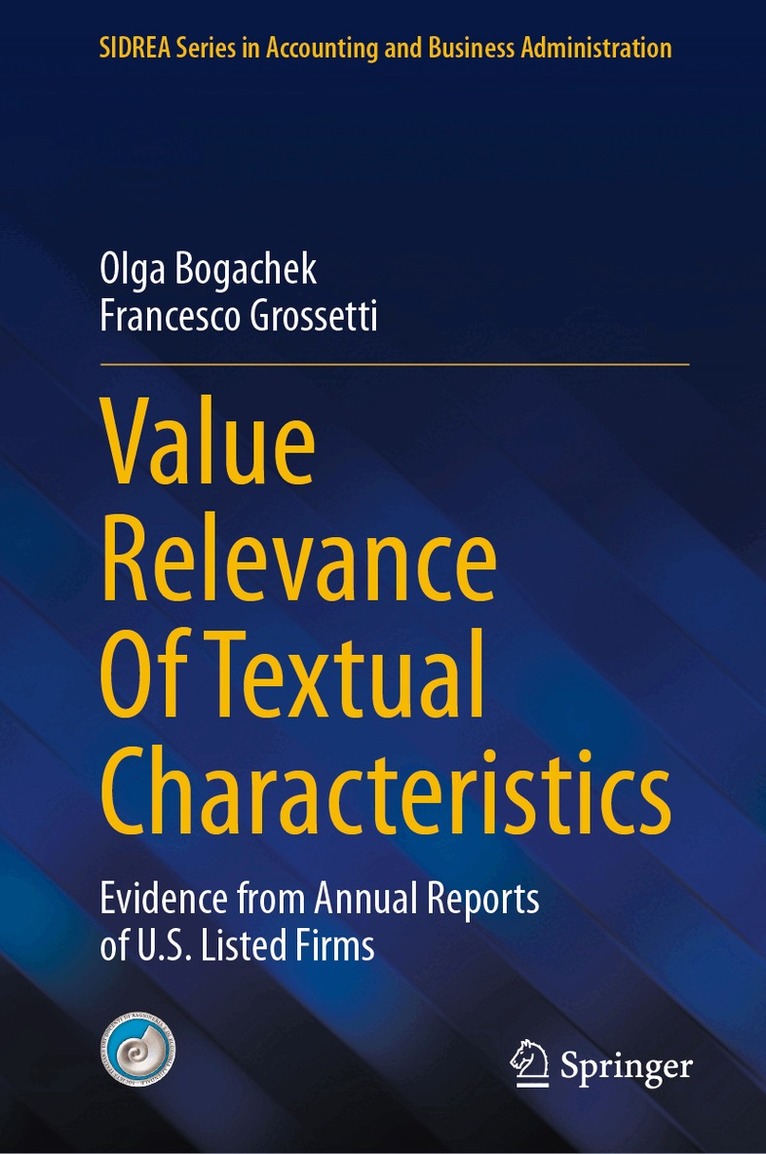 Olga Bogachek, Francesco Grossetti - Value Relevance Of Textual Characteristics, Inbunden. Tillgänglighet: Lägg i varukorg