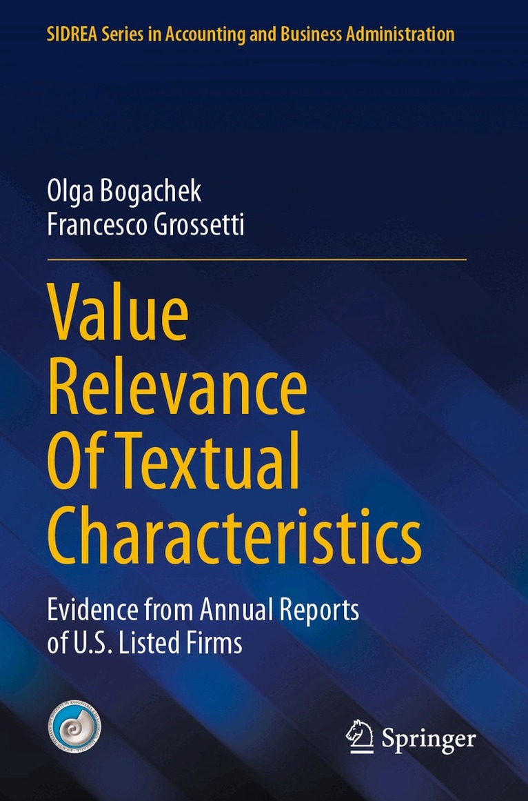 Olga Bogachek, Francesco Grossetti - Value Relevance Of Textual Characteristics, Häftad. Tillgänglighet: Lägg i varukorg