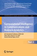 Computational Intelligence in Communications and Business Analytics