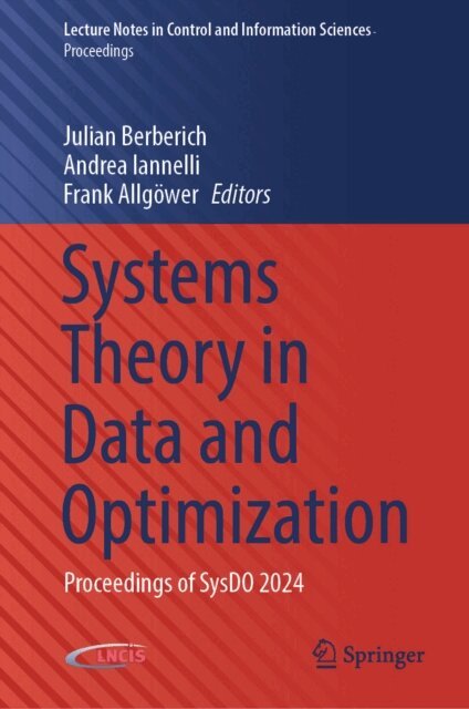 Frank Allgower, Andrea Iannelli, Julian Berberich - Systems Theory in Data and Optimization, E-bok