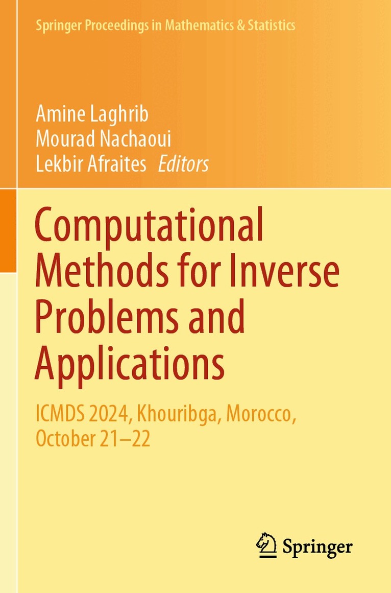 Amine Laghrib, Mourad Nachaoui, Lekbir Afraites - Computational Methods for Inverse Problems and Applications, Häftad