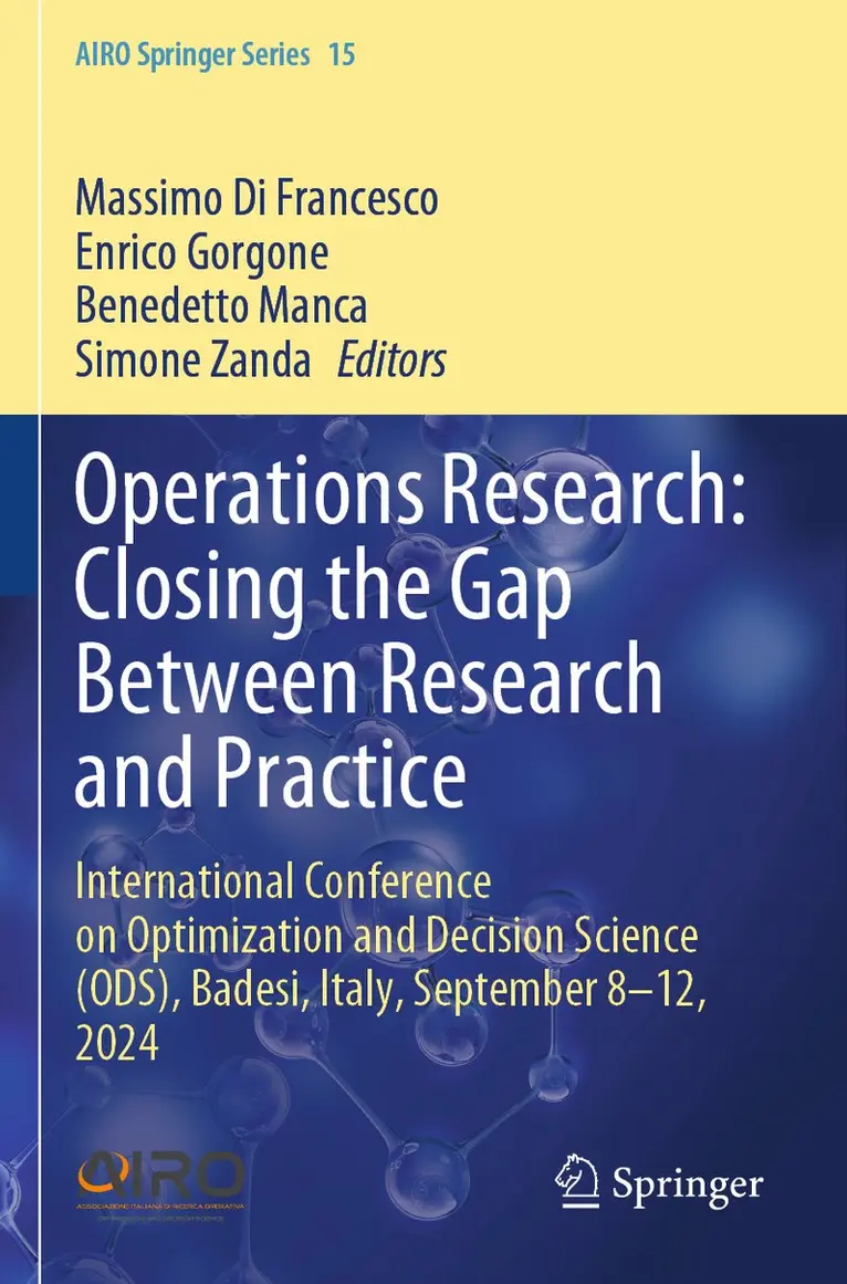 Massimo Di Francesco, Enrico Gorgone, Benedetto Manca, Simone Zanda - Operations Research: Closing the Gap Between Research and Practice, Häftad. Tillgänglighet: Lägg i varukorg