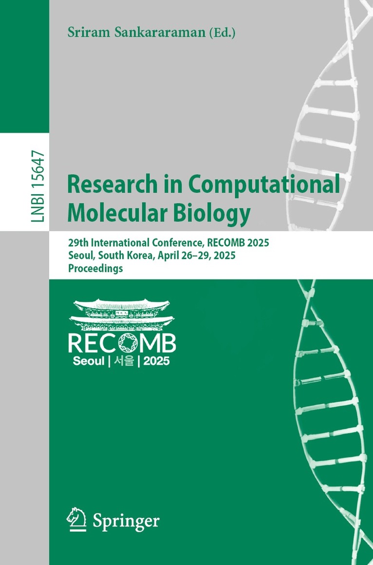 Sriram Sankararaman - Research in Computational Molecular Biology, Häftad