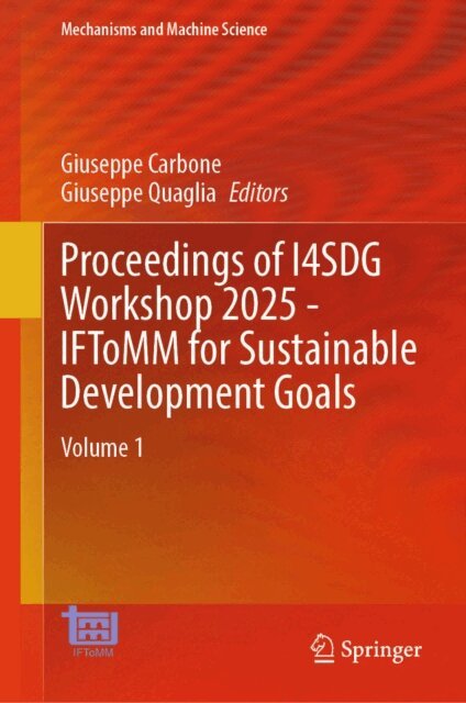 Giuseppe Quaglia, Giuseppe Carbone - Proceedings of I4SDG Workshop 2025 - IFToMM for Sustainable Development Goals, E-bok