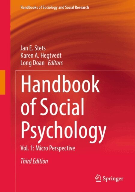 Long Doan, Karen A. Hegtvedt, Jan E. Stets - Handbook of Social Psychology, E-bok