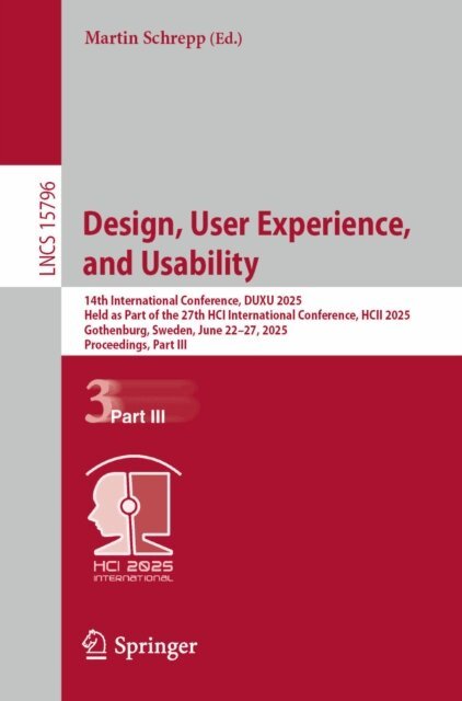 Martin Schrepp - Design, User Experience, and Usability, E-bok