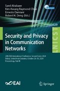 Security and Privacy in Communication Networks