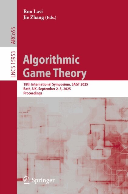 Jie Zhang, Ron Lavi - Algorithmic Game Theory, E-bok