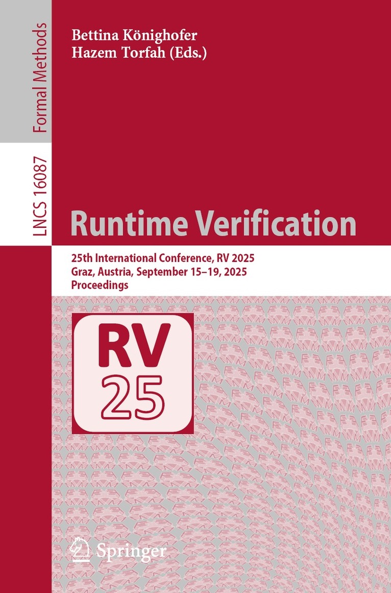 Bettina Könighofer, Hazem Torfah - Runtime Verification, Häftad