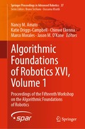 Algorithmic Foundations of Robotics XVI, Volume 1