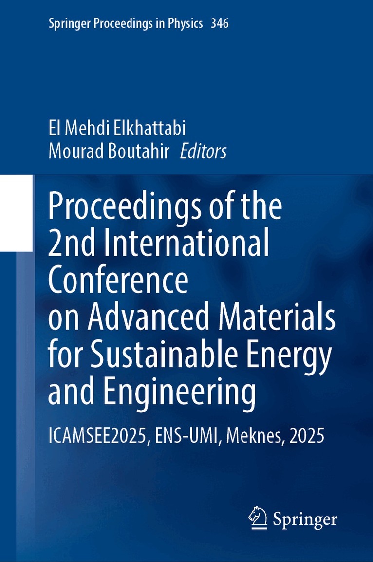 El Mehdi Elkhattabi, Mourad Boutahir - Proceedings of the 2nd International Conference on Advanced Materials for Sustainable Energy and Engineering, Inbunden