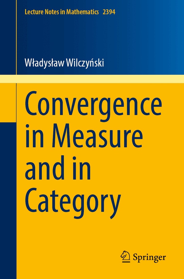 Władysław Wilczyński - Convergence in Measure and in Category, Häftad